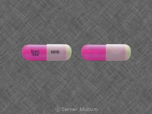 Barr 324 100 Pill Pink & Yellow Capsule/Oblong - Pill Identifier